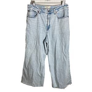 Abercrombie & Fitch Curve Love The Crop Wide Leg High Rise Jeans Size 31/12